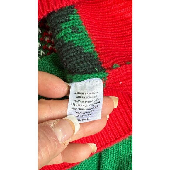 Meowy Catmus Ugly Christmas Sweater by Party Sweater  Sz. M Cat Christmas - Picture 8 of 8
